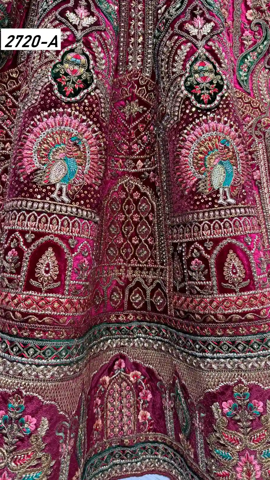 Anjani Art 2720A & 2720B Velvet Wholesale Lehenga Catalog — Wholesale Lehenga, MPA wholesale from Surat - Gallery Image 8